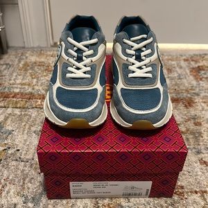 Tory Burch Sawyer Trainer Brisk Blue/Denim/Denim 400